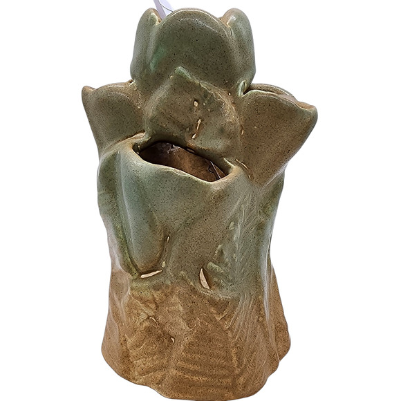 Vintage Niloak Pottery mcm Tulip Flower Frog Vase 5 Hole - Picture 3 of 7